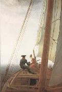 Caspar David Friedrich, On the Sail-boat (mk10)